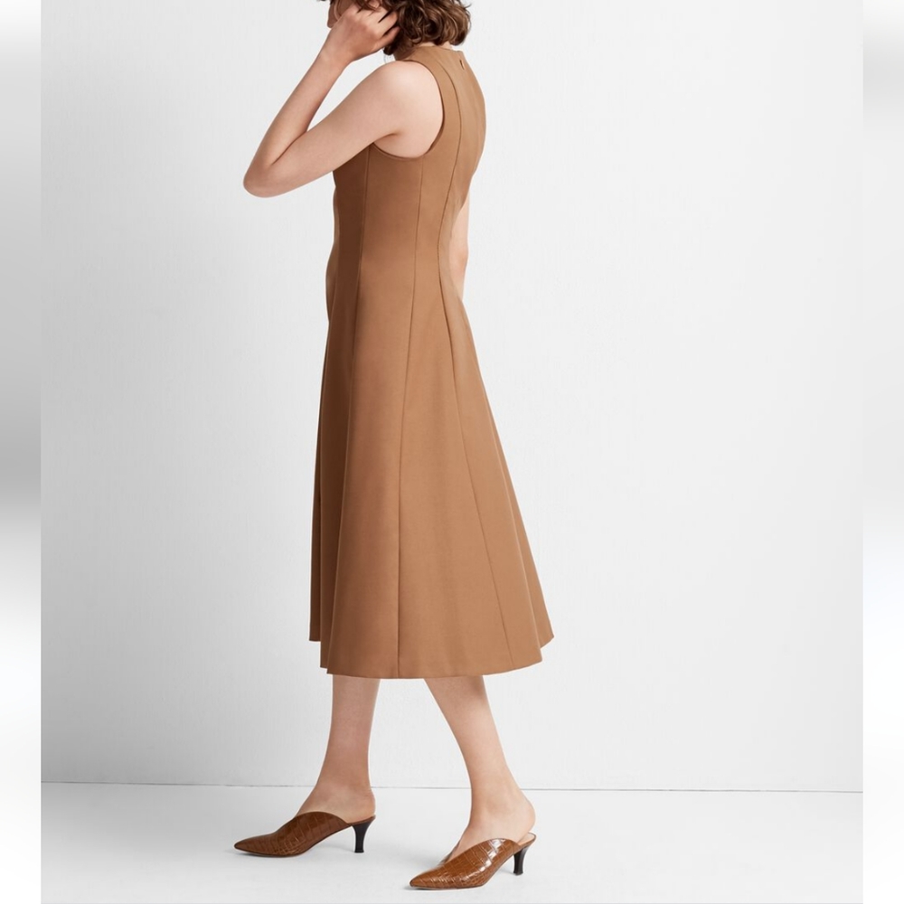 Club Monaco brown panel midi dress size 6 women's